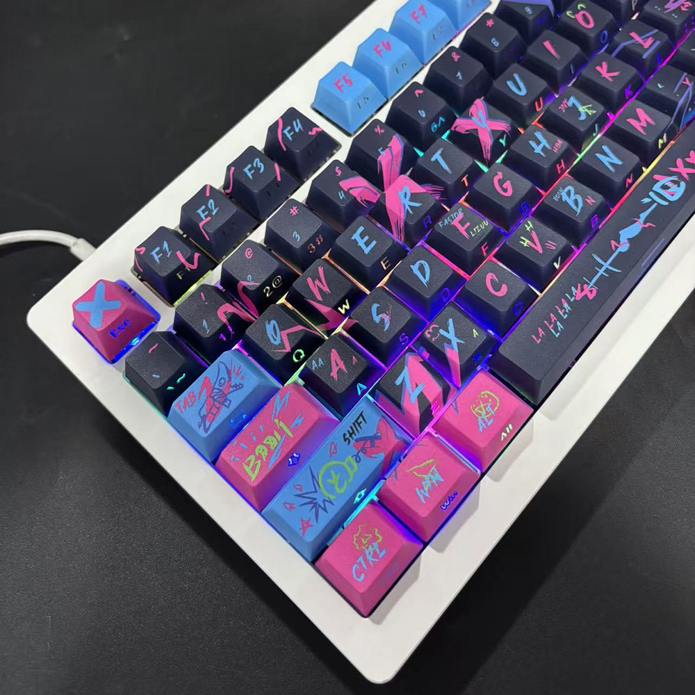 金克斯主题键帽PBT原厂侧刻透光热升华定制键盘键帽适配68/87通用,电脑硬件/显示器/电脑周边,键帽,淘宝优惠券,粉丝福利购,淘宝优惠卷