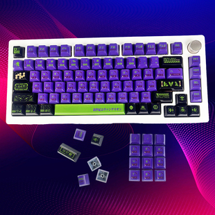 初号机键盘帽原厂PBT金属质感客制化小全套五面热升华夜魔wooting