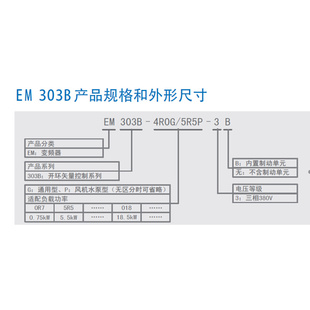 全新正弦变频器 380V 011G 15KW 015P EM303B 11KW