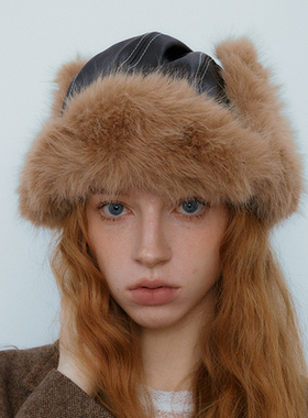 CHUNISLET纯屿 毛绒加厚保暖雷锋帽冬季可爱甜美百搭毛毡帽