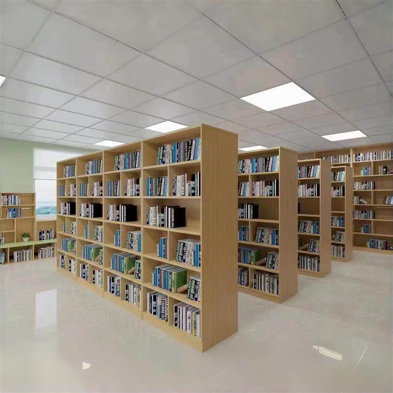 图书馆书柜定制简约多层书架双面格子柜文件收纳柜档案柜书柜书架