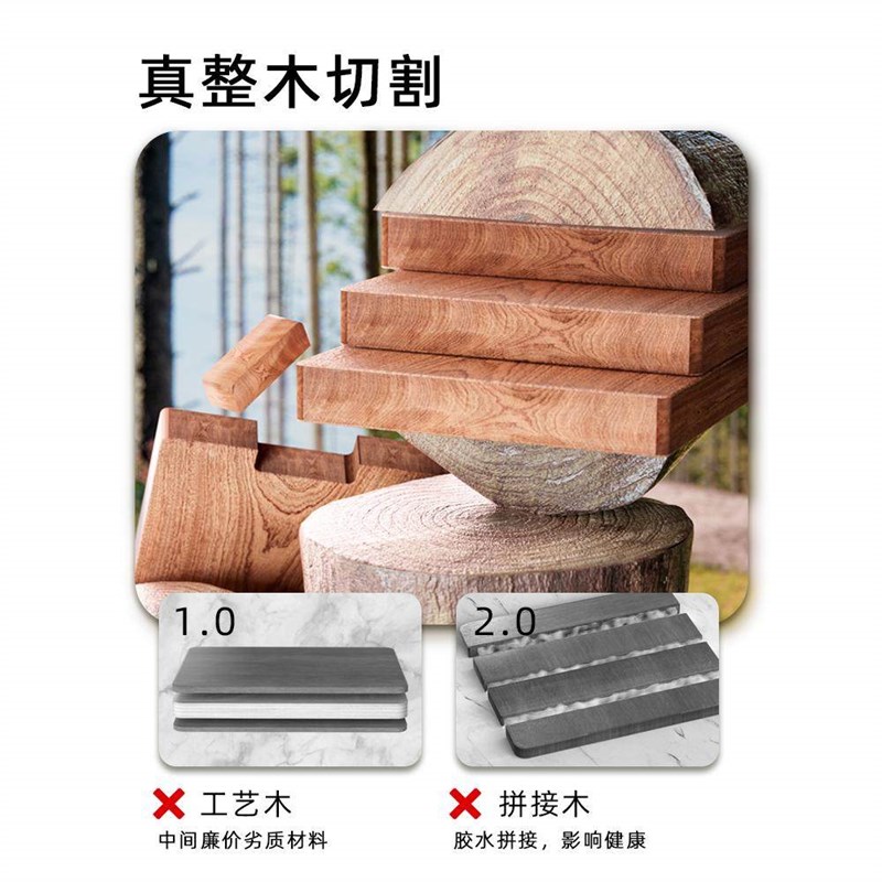 德国进口菜板乌檀木整木切菜板实木砧板抗菌防霉家用厨房专用案板