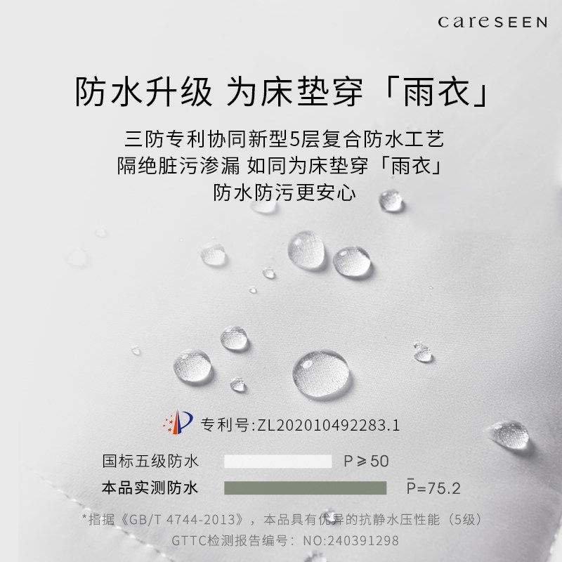 【森零系列】康尔馨防螨床笠24年新款可机洗床垫保护罩隔脏床罩