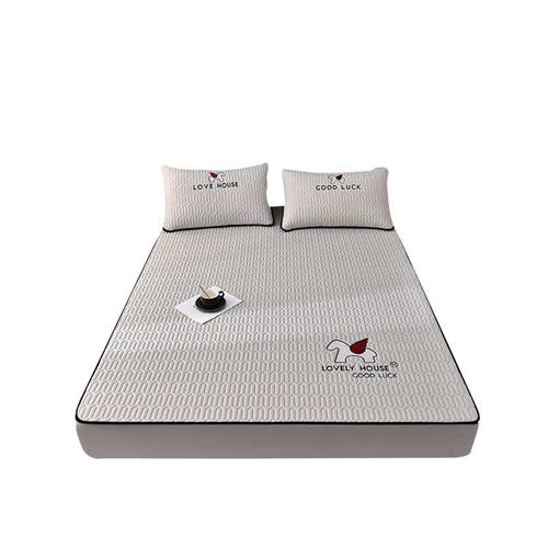 新款夏季凉感丝冰丝乳胶凉席三件套床笠款可机洗水洗家用空调席子