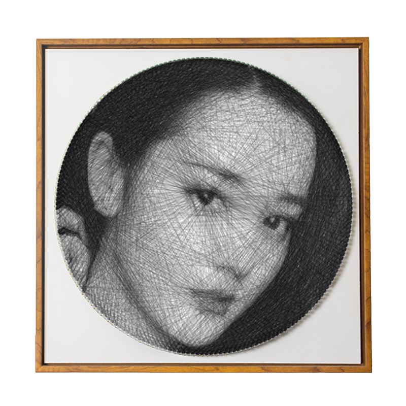 照片定制钉子画 绕线画 彩色明星人像画 手工弦丝画材料包DIY礼物