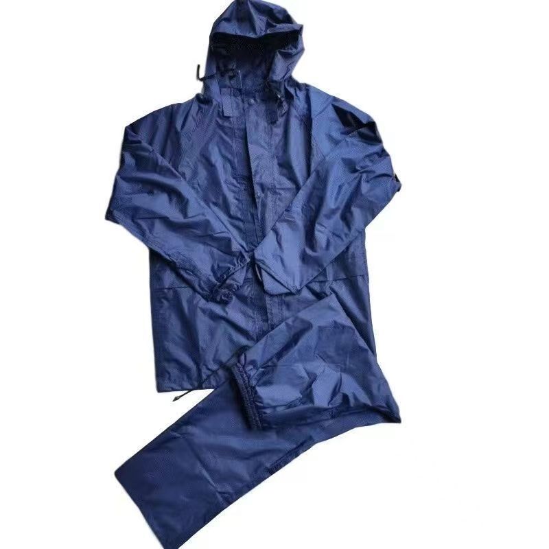 新式蓝色雨衣雨裤套装男女户外便携雨披抢险救援火焰蓝分体雨衣