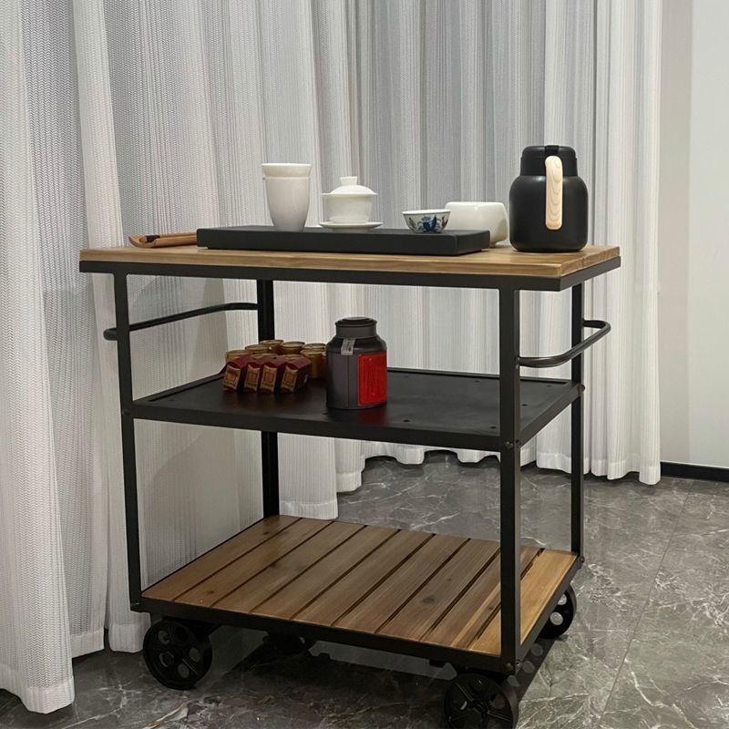 三层可移动酒水小推车带轮子欧式餐车烘焙厨具点心架火锅店摆菜架