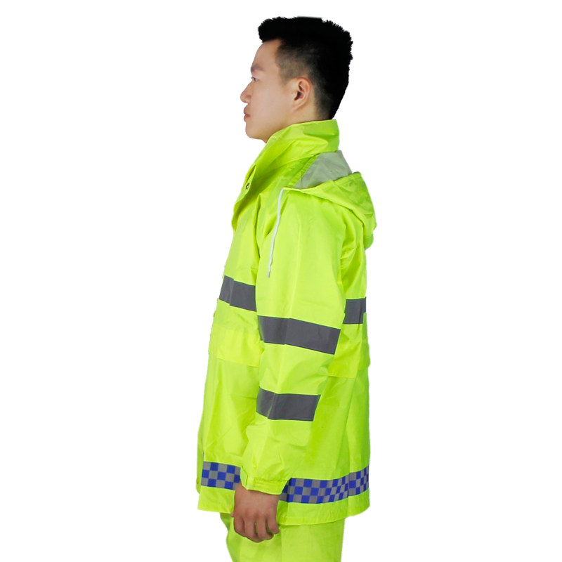 欣佑雨具交通环卫荧光黄绿防水高亮服饰分体雨衣反光雨衣雨裤套装