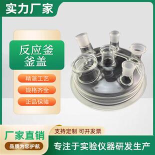 玻璃反应釜配件蛇形冷凝管下料阀机械密封玻璃釜盖四氟搅拌桨