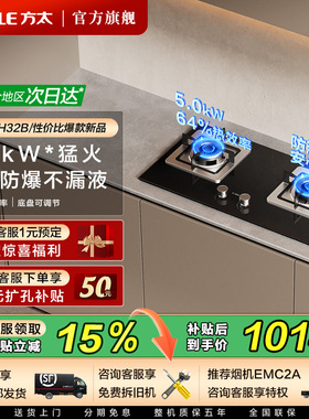【新品】方太TH32B燃气灶猛火双灶家用天然气煤气灶具官方旗舰店