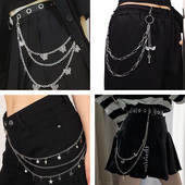 无限循环裤 链配饰朋克高级感嘻哈流行十字架美式 挂件男生搭配jk裙
