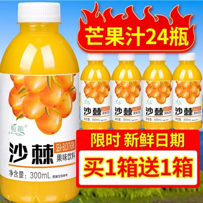 清仓处理正宗沙棘汁饮料300ml/瓶一整箱特价解渴风味原浆沙棘味