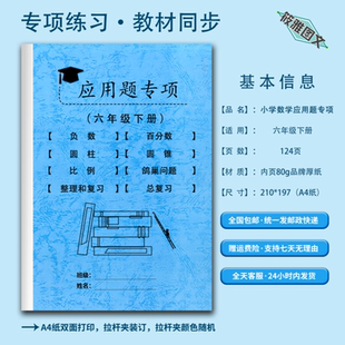 小升初小学数学总复习五六年级下册应用题专题练习解题技巧人教版