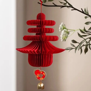 好高级~有年味儿了~2026新年装饰挂件春节元旦客厅墙壁春字灯笼挂