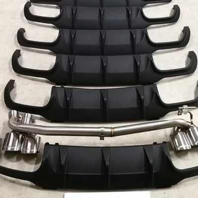 奔驰W204排气管改装C180c200c260升级c300C63AMG双出四出尾喉后唇