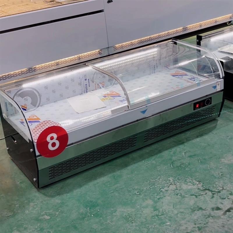 台式冷藏展示柜三轮车移动摆摊冷柜烧烤凉菜炸串商用卤味弧形玻璃