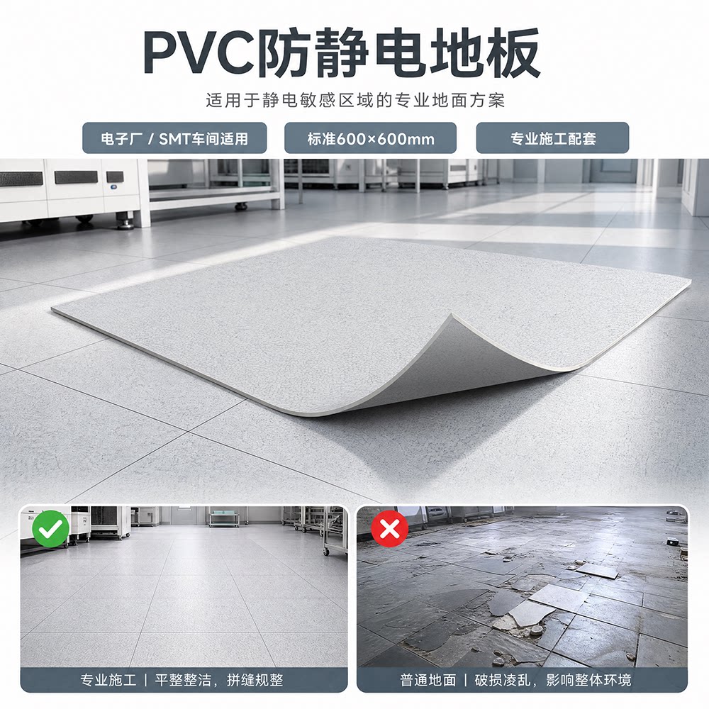 PVC防静电地板工业电子厂SM防静电地板