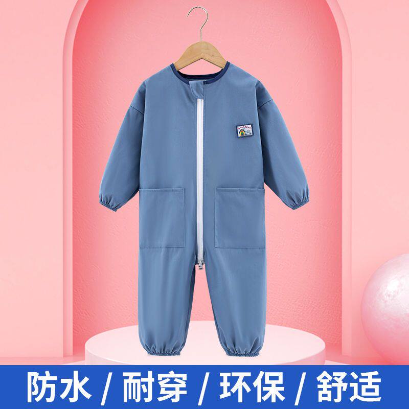 连体防水防脏罩衣拉链洋
