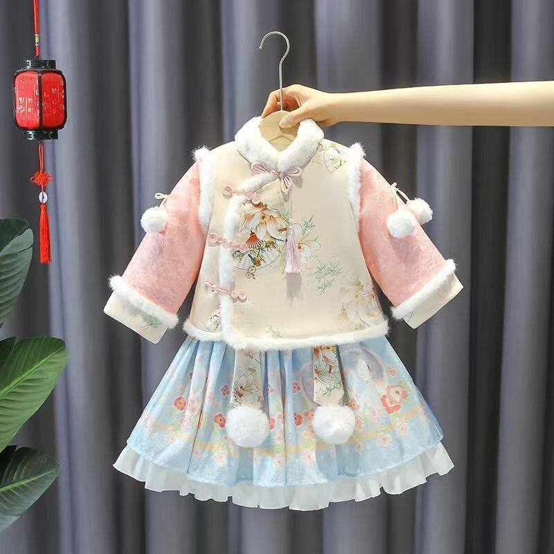 儿童汉服裙女童喜庆年服