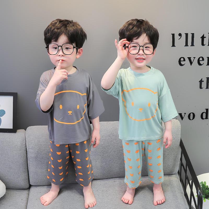 儿童睡衣男童女童夏季莫
