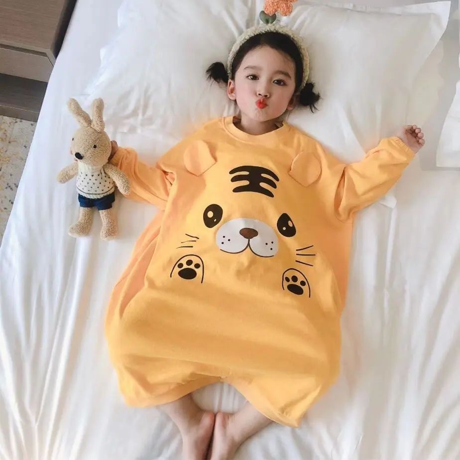 儿童睡袋家居服秋衣新款