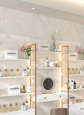 化妆品展示柜产品陈列柜美容院护肤品置物架货架展示架带灯带镜子
