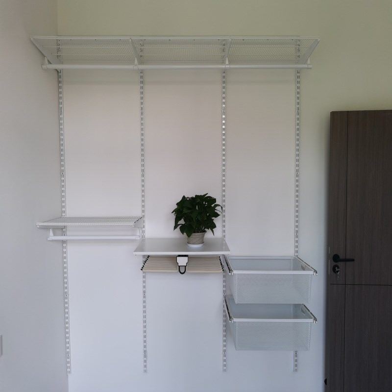 定制砌墙衣柜步入式金属衣帽间卧室上墙衣帽架储物间收纳置物钢架