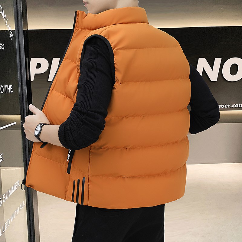 马甲男士秋冬季新款时尚高档羽绒棉马夹外套外穿加厚保暖棉服背心