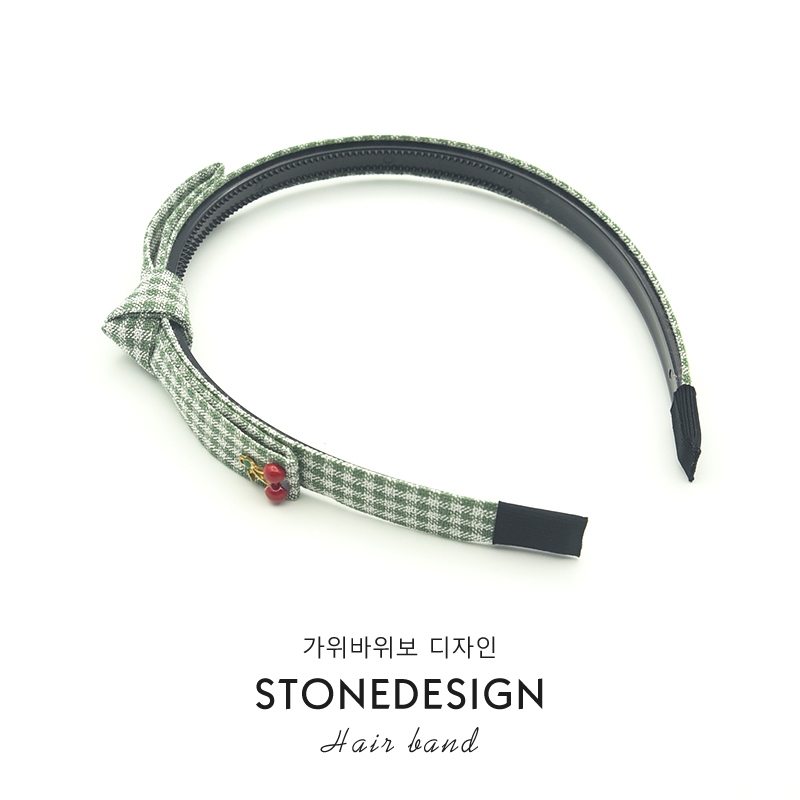 韩国新款儿童发箍发饰女孩头箍格子带齿防滑发卡女童可爱樱桃头饰