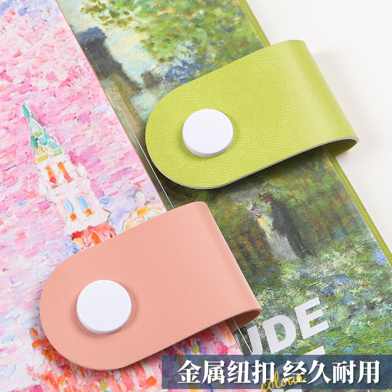 油画软皮活页本b5可拆卸笔记本不硌手本子透明外壳单卖封面替芯大