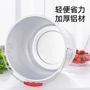 水桶手提带盖圆桶学生宿舍用洗澡桶铝制储水桶 家用水桶加厚老式