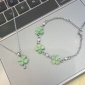 Lucky Clover青野星愿幸运四叶草手链女高级项链小众时尚 百搭手饰