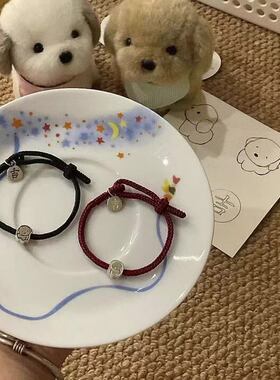 吉祥小狗情侣手链睡得醒才怪