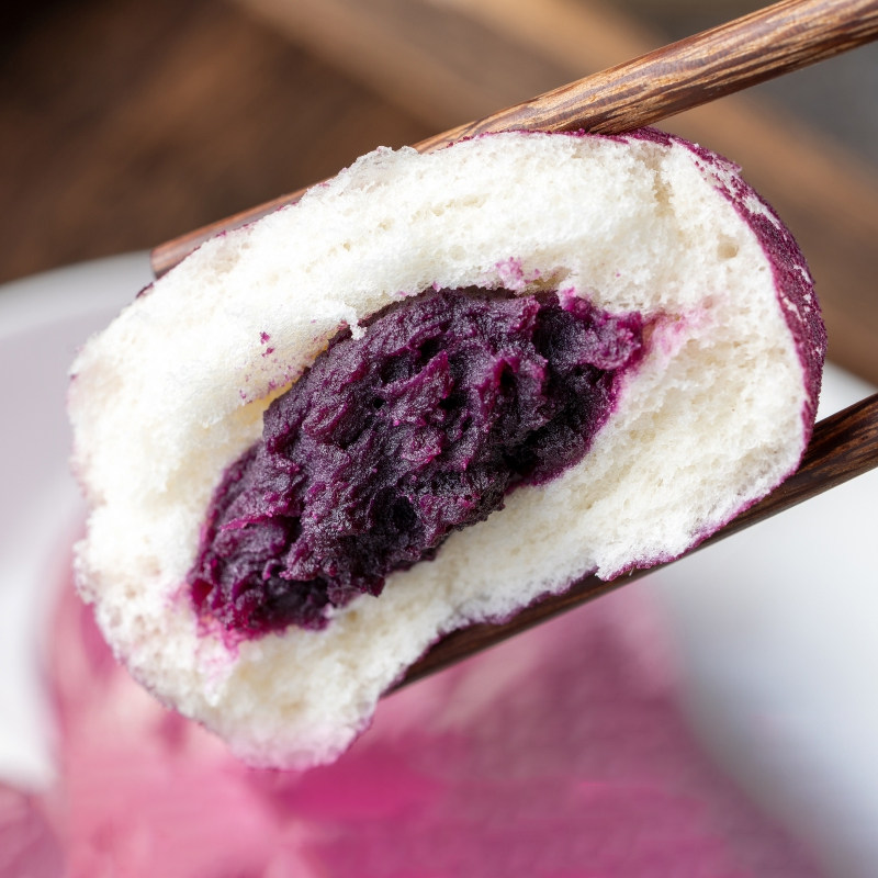 【好物体验专享】紫薯包速食紫米包子夹心馒头360g