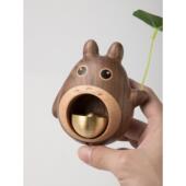 龙猫创意门铃挂饰木质风铃开门提醒铃铛门饰个性 文创礼物乔迁礼品