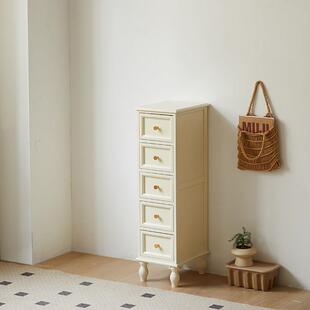 夹缝收纳斗柜实木五斗橱沙发电视边柜收纳柜卧室床头柜阳台抽屉柜