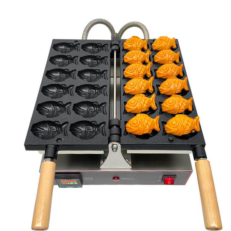 鲷鱼烧机器商用摆摊设备迷你韩式小鱼饼机电热烤饼鸡蛋糕小吃模具