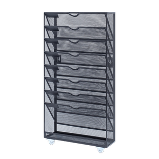 金属可移动桌边书架课桌书桌收纳置物架书本书立架学生初高中儿童书房侧边阅读架桌面挂袋挂书袋书籍整理神器