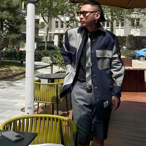 痞帅风tb衬衫牛仔夹克外套男女款