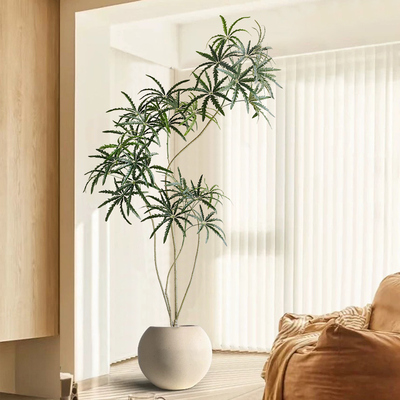 大型仿真绿植孔雀木室内客厅落地装饰花高级仿生植物盆栽盆景摆件