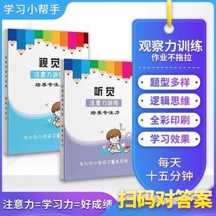 中小学生注意力训练儿童专注视觉听觉系统提升思维锻炼家庭感统