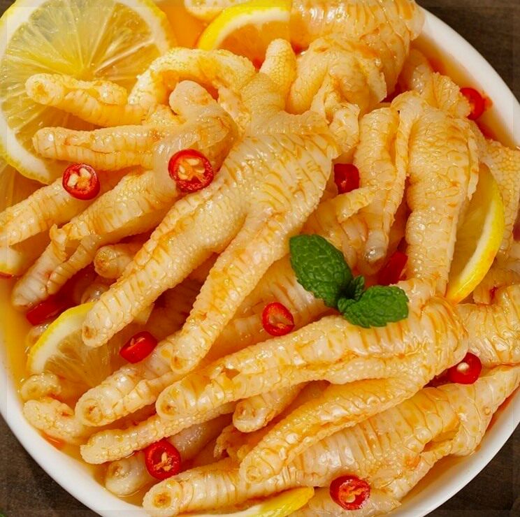 酸辣无骨鸡爪1000g罐装去骨鸡肉零食