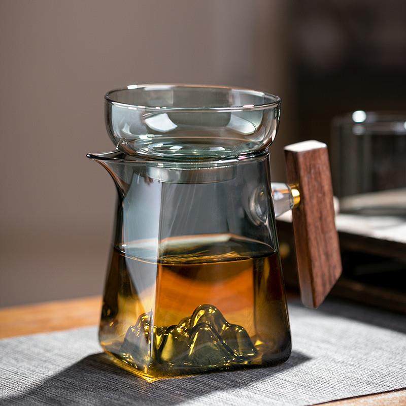 玻璃公道杯高档加厚分茶器茶滤网一体茶海小青柑茶漏茶具套装公杯,餐饮具,公道杯,淘宝优惠券,粉丝福利购,淘宝优惠卷