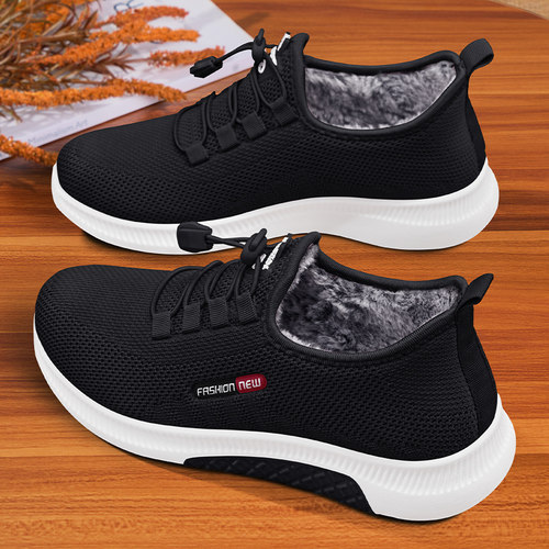 休闲加绒外穿二棉鞋女防滑