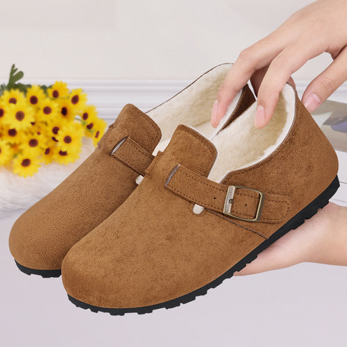 勃肯鞋女棉鞋时尚保暖豆豆鞋