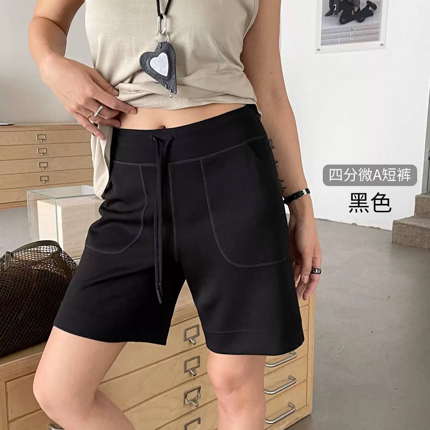 灰色休闲运动短裤女夏季凉感外穿