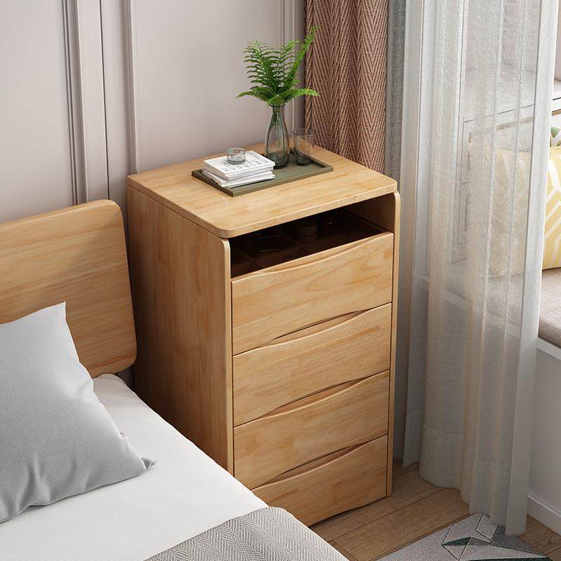 梳妆台床头柜一体实木小户型斗柜储物柜镜子可折叠卧室迷你化妆桌