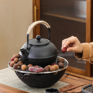 日式 煮茶壶套装 茶壶烧水泡茶壶专用碳火炉电陶炉器具围炉煮茶全套