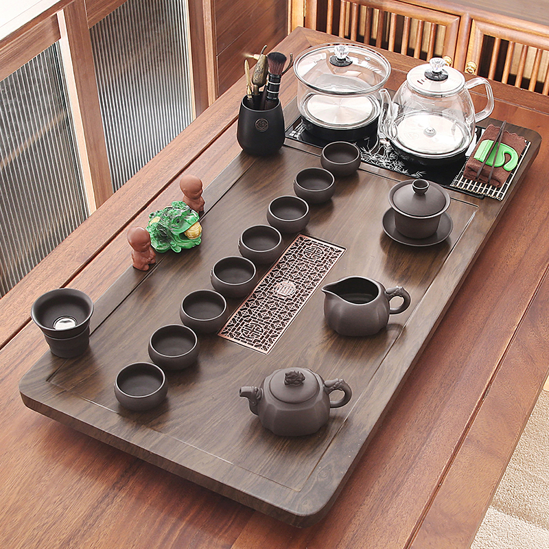 茶盘茶台一体全自动烧水壶紫砂茶具套装家用泡茶壶茶杯整套办公室