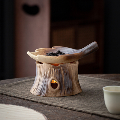日式烘烤炉烤茶炉复古陶瓷焙茶炉熏香炉茶叶提香炉醒茶蜡烛小炉